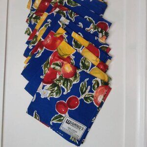 NWT Wang's Intl Apple Cloth Napkins - Set of 12